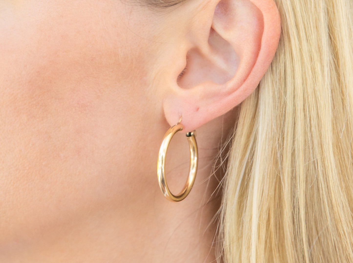 Midi Simple Gold Hoops