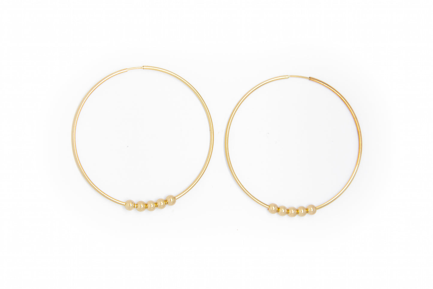 Large Gold Hoop Earrings + Details