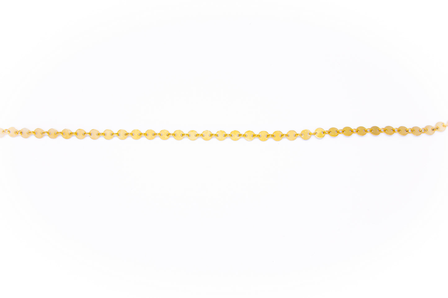Gold Round Disc Chain Choker Necklace