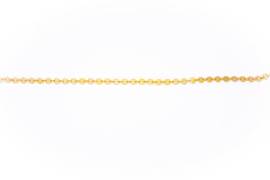 Gold Round Disc Chain Choker Necklace