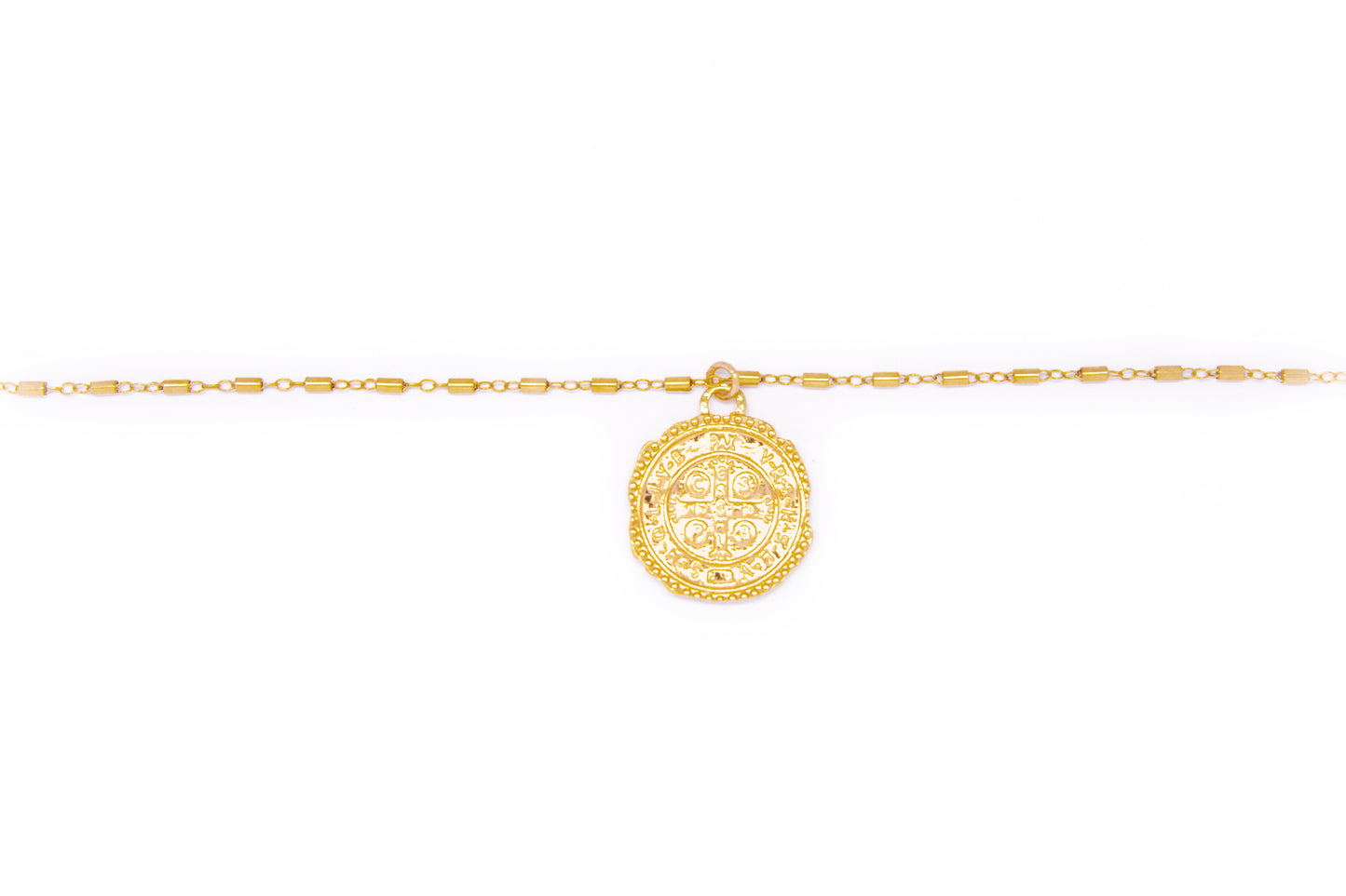 Gold Vintage Cross Pendant Necklace