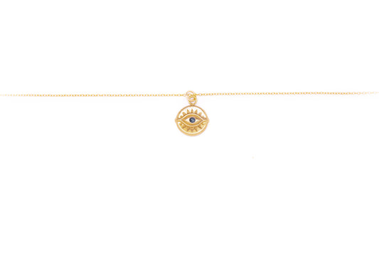 Gold Evil Eye Necklace