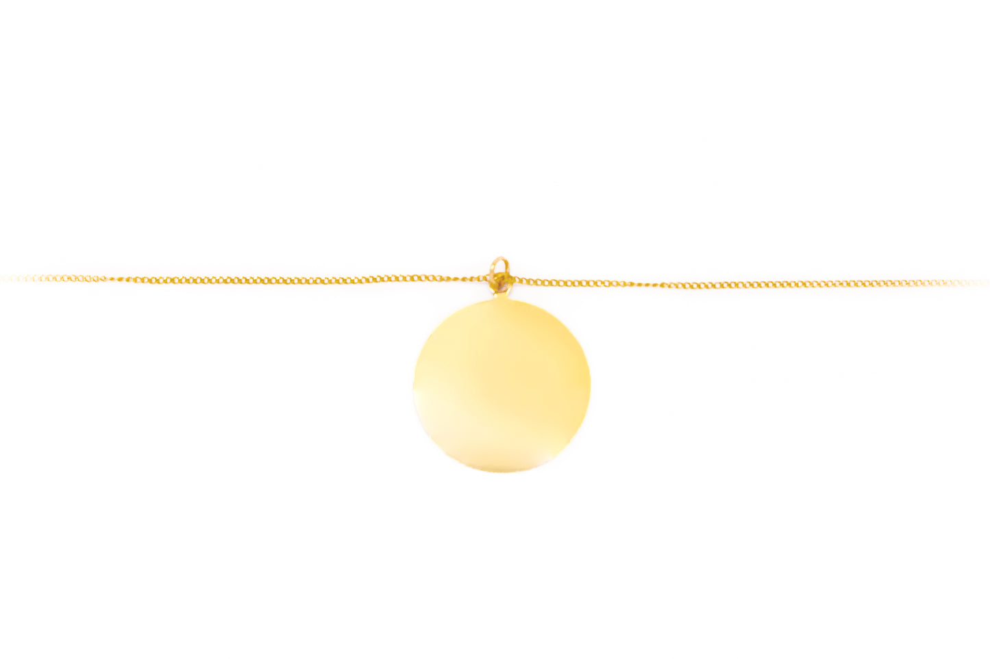Gold Disc Pendant Necklace