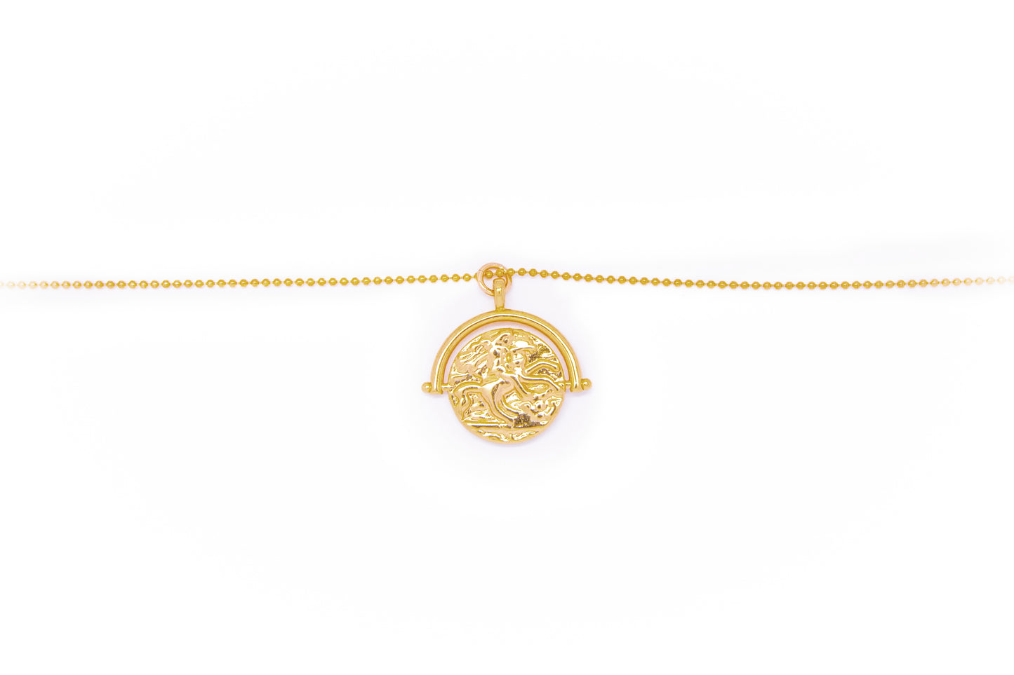 Gold Vintage Horse Pendant Necklace