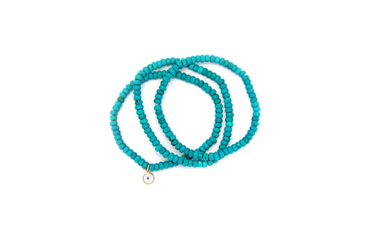 Turquoise Set w/ 14k Gold Mini Charm
