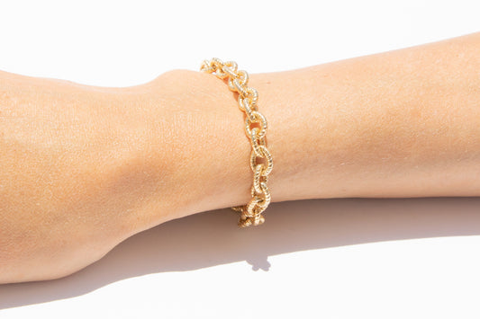 Twisted Link Cable Chain Bracelet