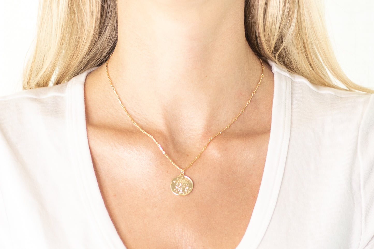 Gold Coin Pendant Necklace