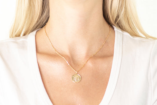 Gold Coin Pendant Necklace
