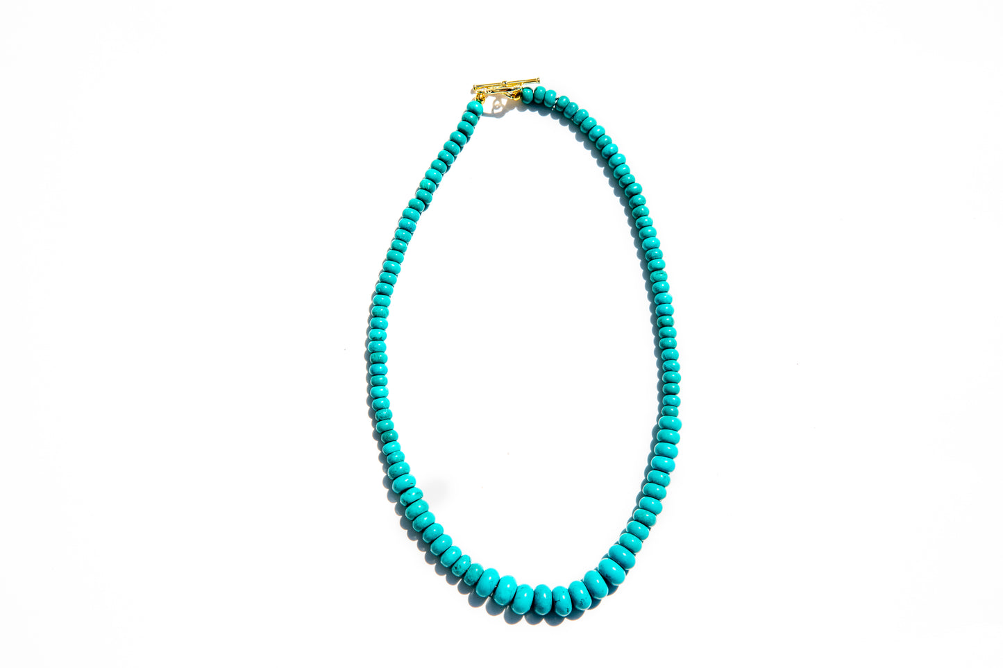 Graduated Turquoise Beaded Necklace