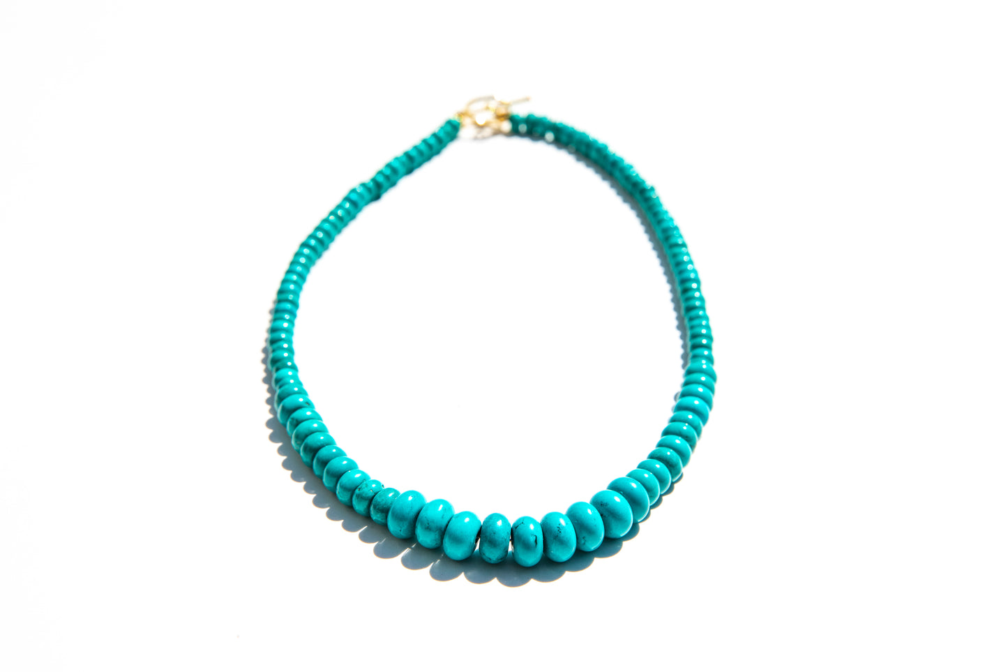 Graduated Turquoise Beaded Necklace