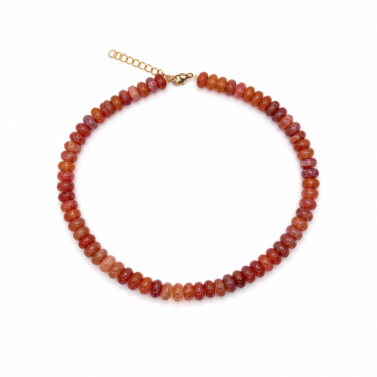 Fire Agate Beaded Necklace