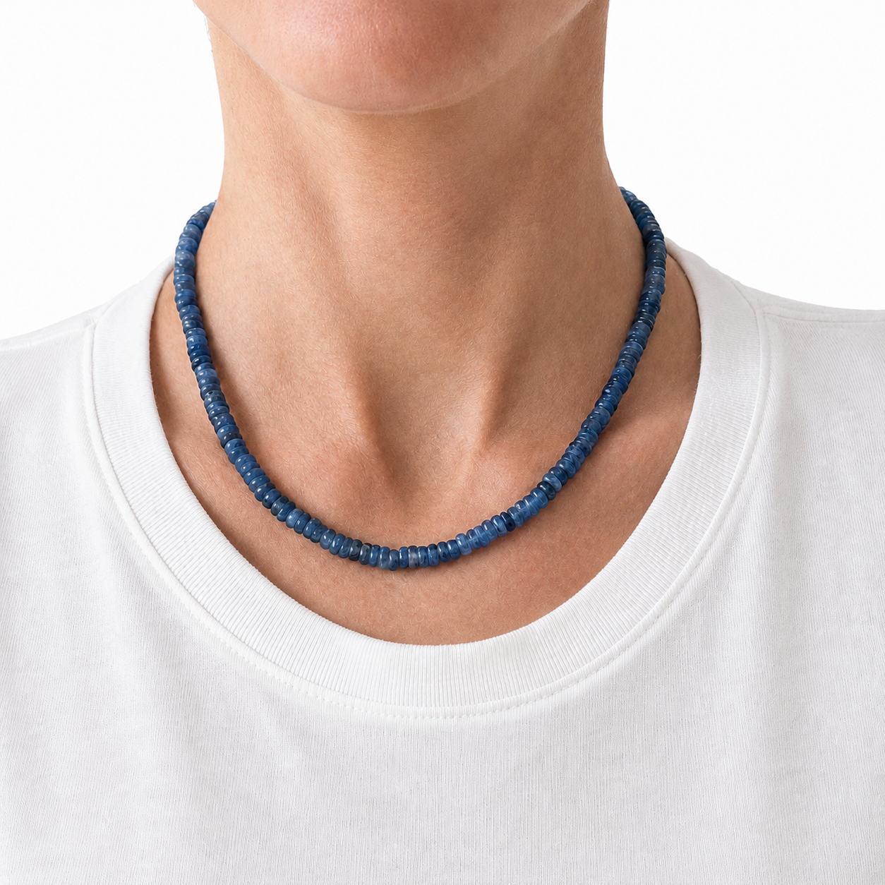 Blue Kyanite Beaded Necklace