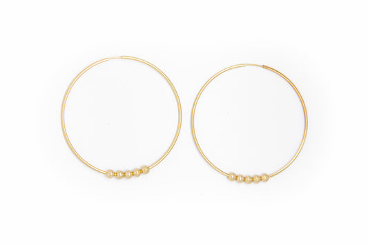 Large Gold Hoop Earrings + Details