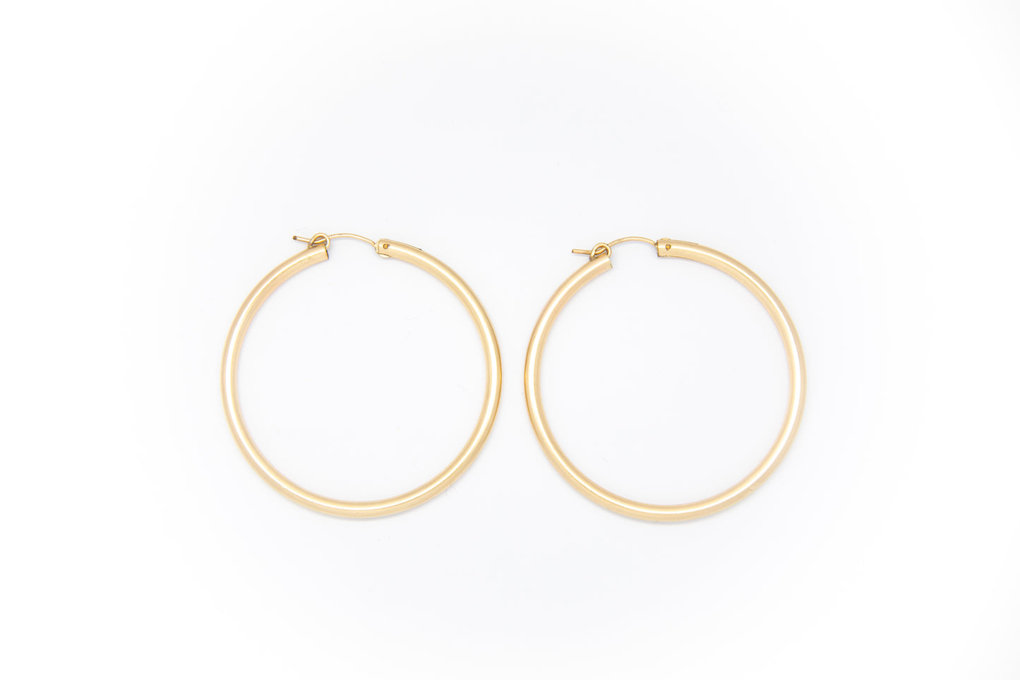 Large Simple Gold Hoops