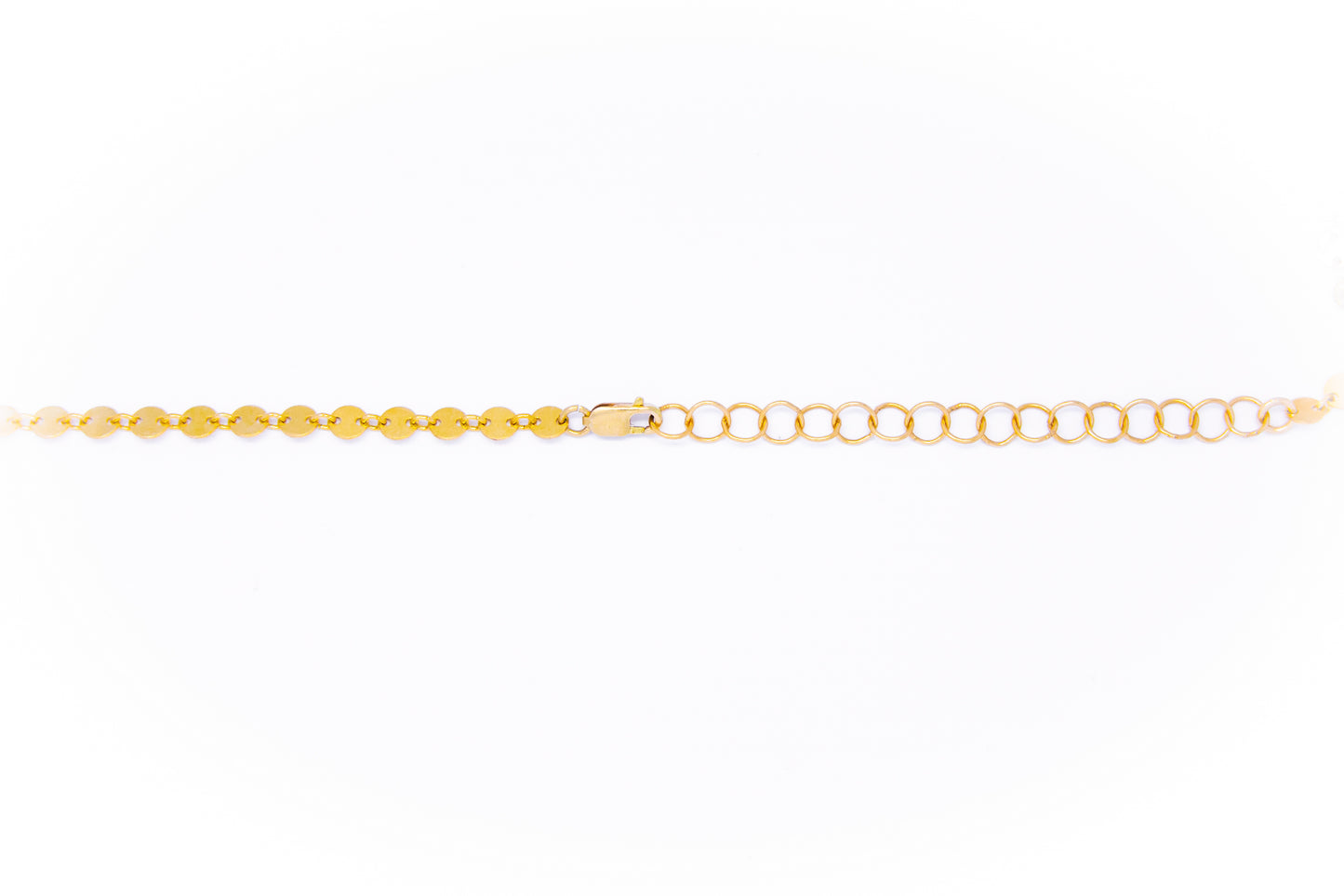 Gold Round Disc Chain Choker Necklace