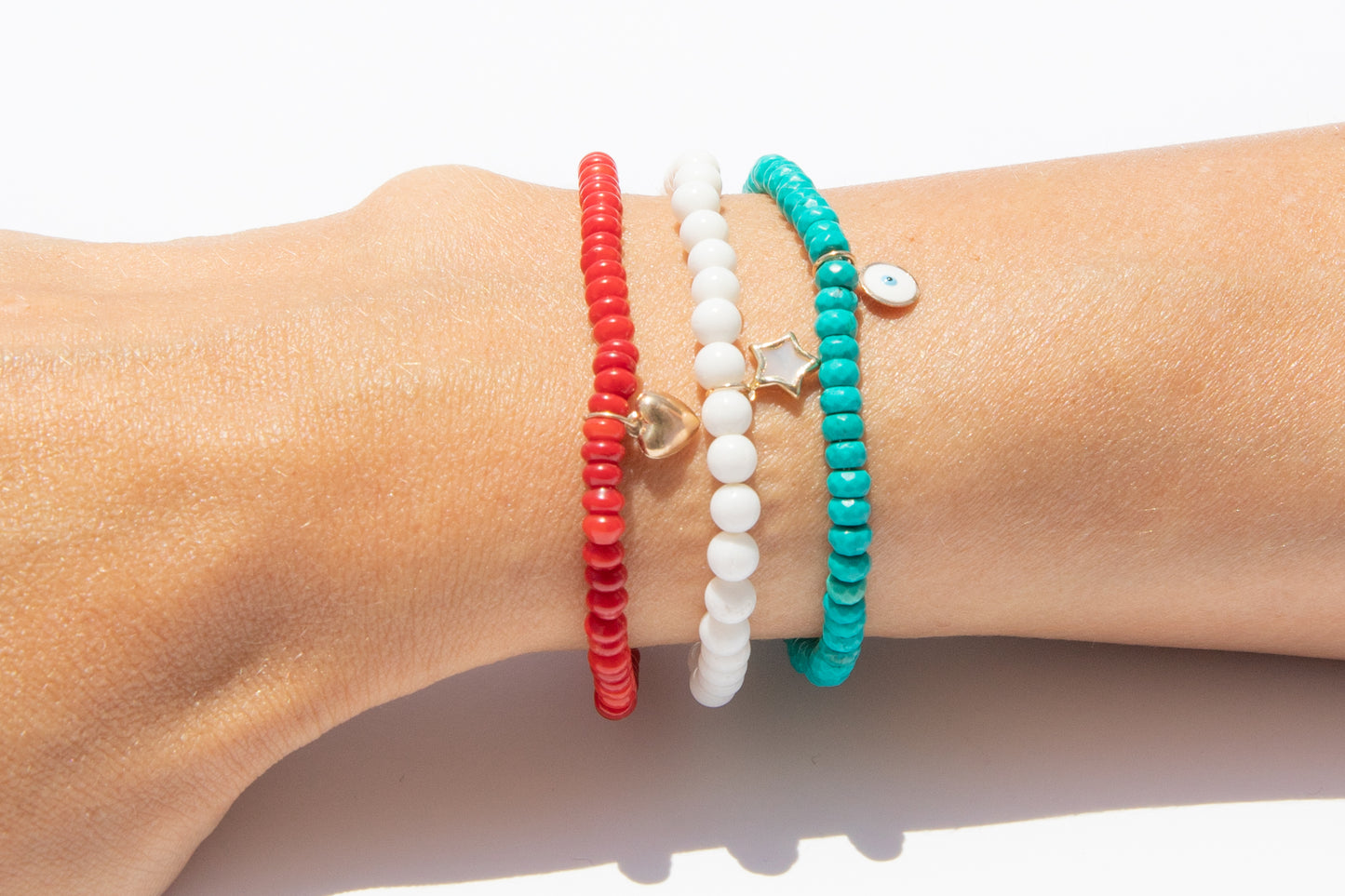 Turquoise Set w/ 14k Gold Mini Charm