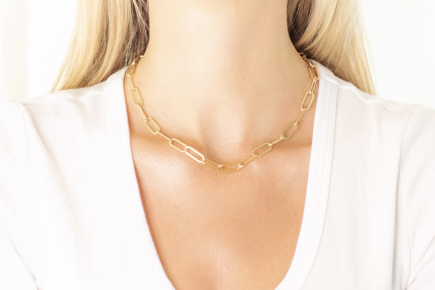 Large Oval Link Chain Necklace