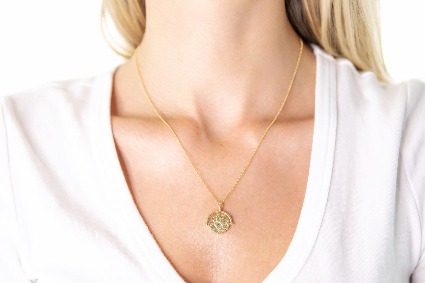 Gold Vintage Horse Pendant Necklace
