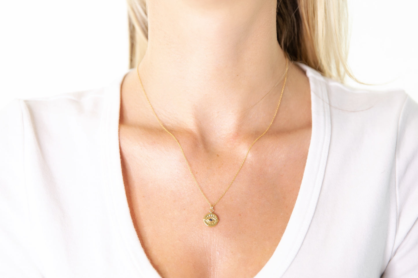 Gold Evil Eye Necklace